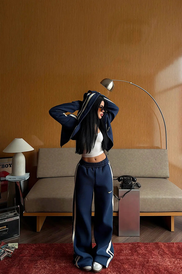 EYY Women Navy Blue Tracksuit Set - Ingelheim