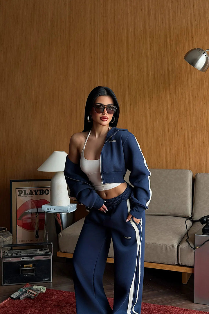 EYY Women Navy Blue Tracksuit Set - Ingelheim