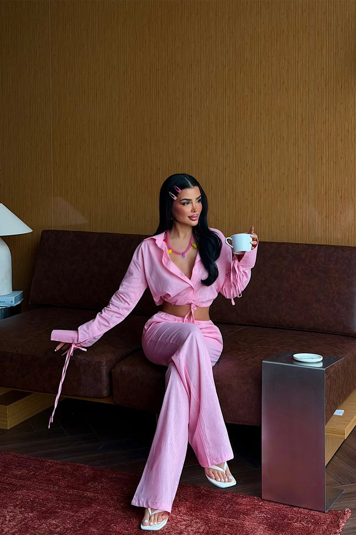 EYY Women Pink Shirt and Pants Set - Spokane Valley