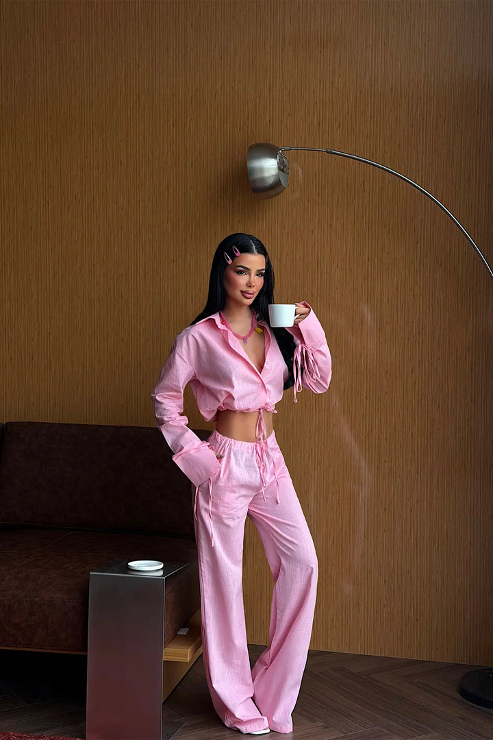 EYY Women Pink Shirt and Pants Set - Spokane Valley