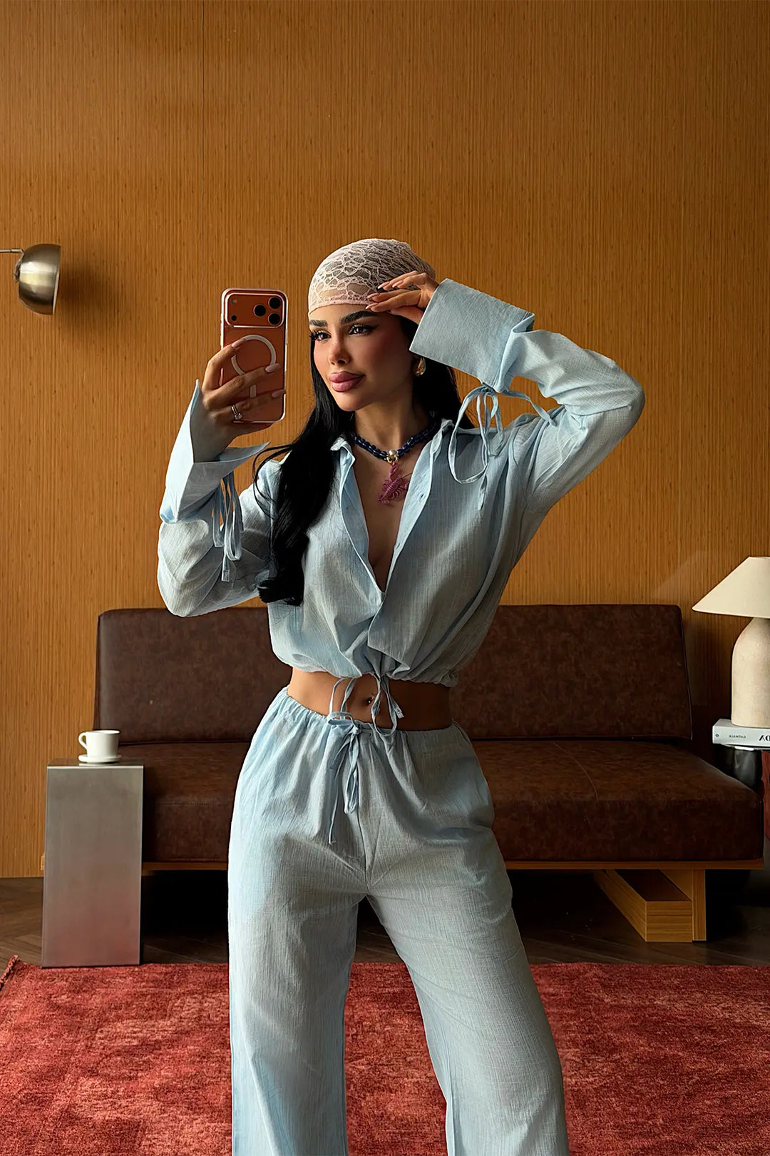 EYY Women Baby Blue Shirt and Pants Set - Lagos de Moreno