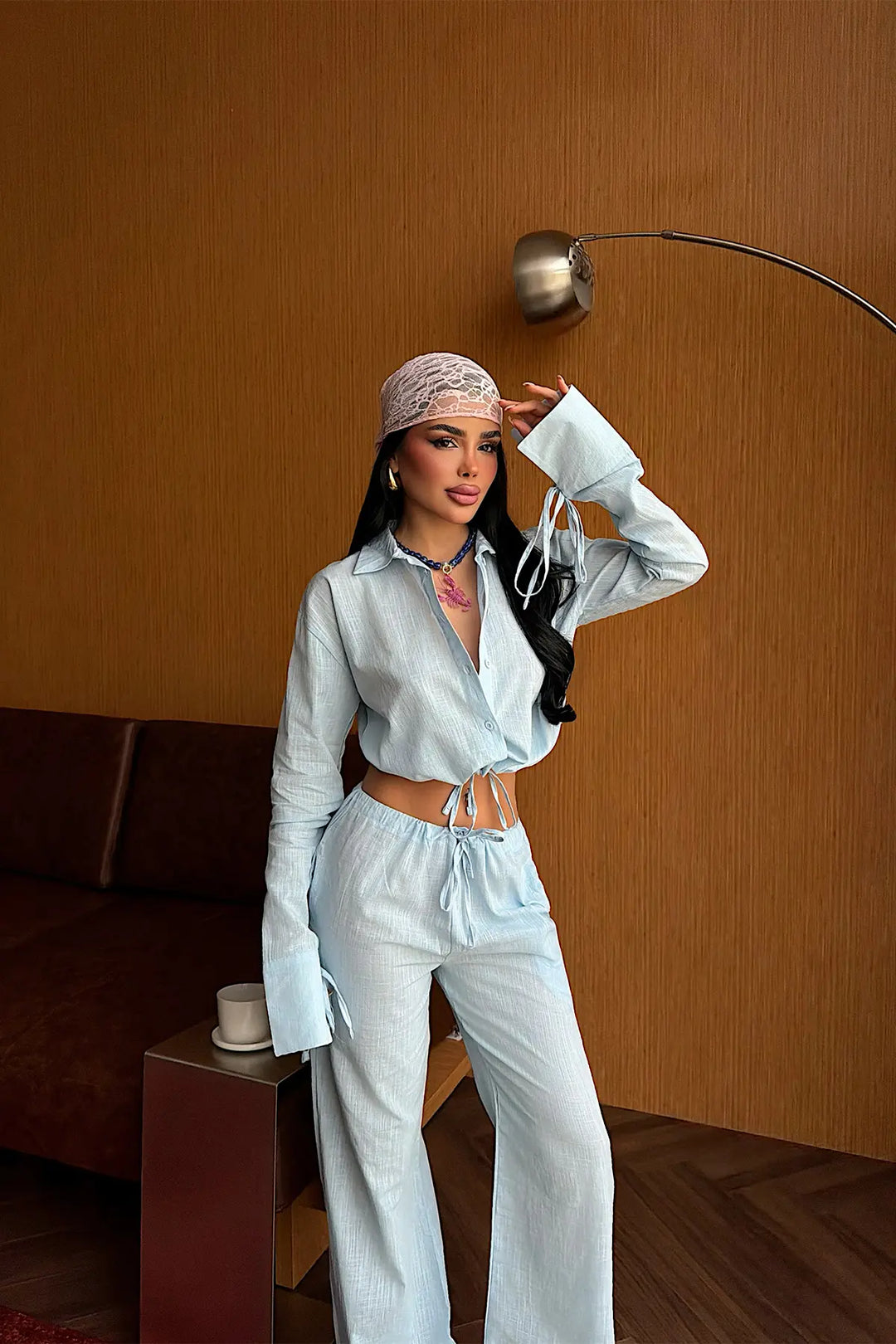 EYY Women Baby Blue Shirt and Pants Set - Lagos de Moreno