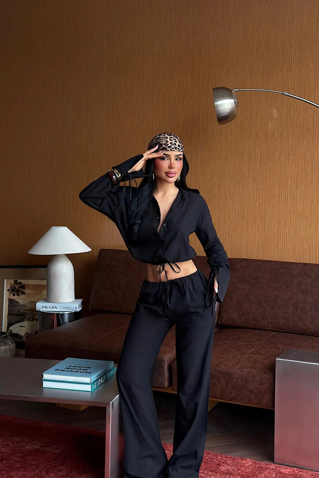 EYY Women Black Shirt and Pants Set - Los Mochis