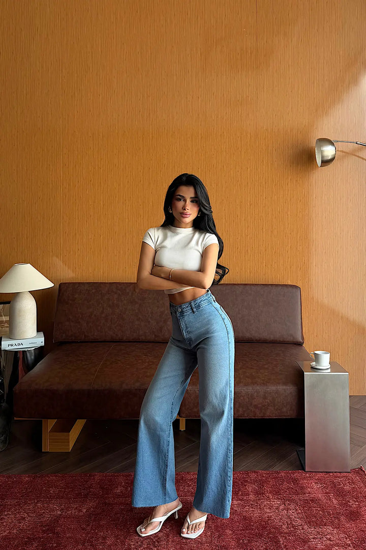 EYY Women Ice Button Detail High-Waisted Jeans - Haverhill