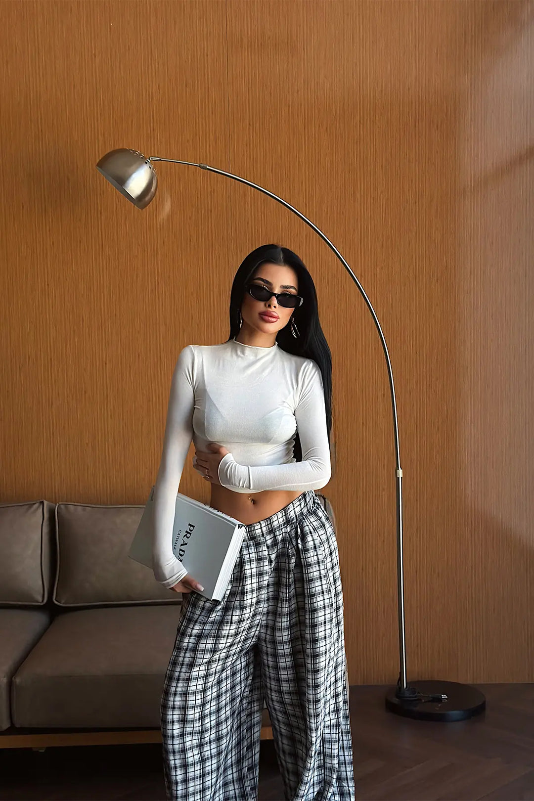EYY Women White Long Sleeve Basic Blouse - Deer Park