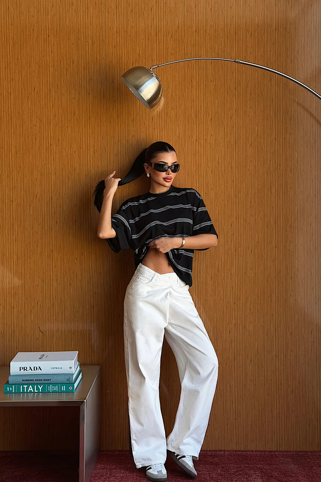 EYY Women Black Striped T-Shirt - Mechelen