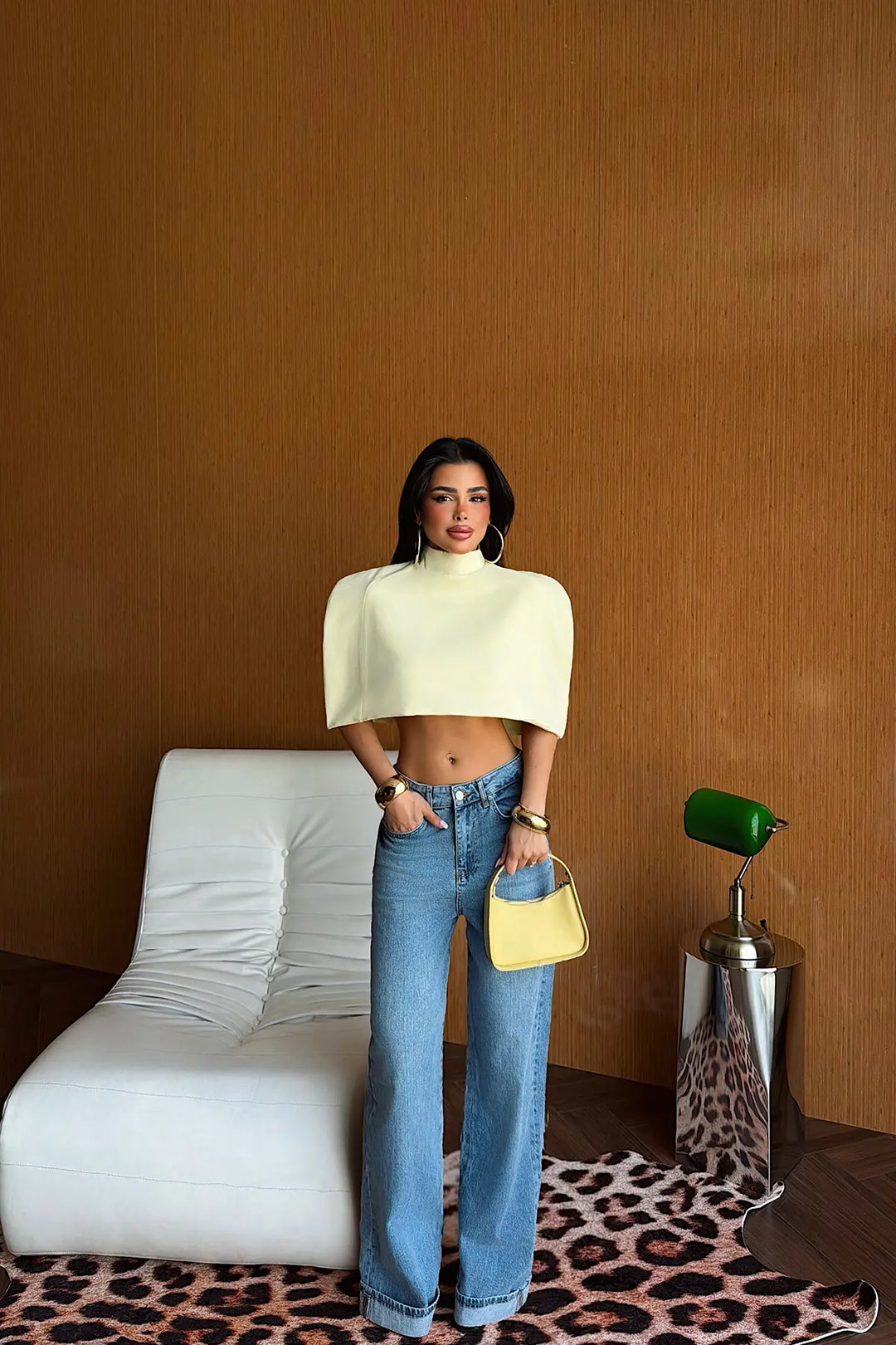 EYY Women Yellow Zipper Detail Crop Top - Coachella