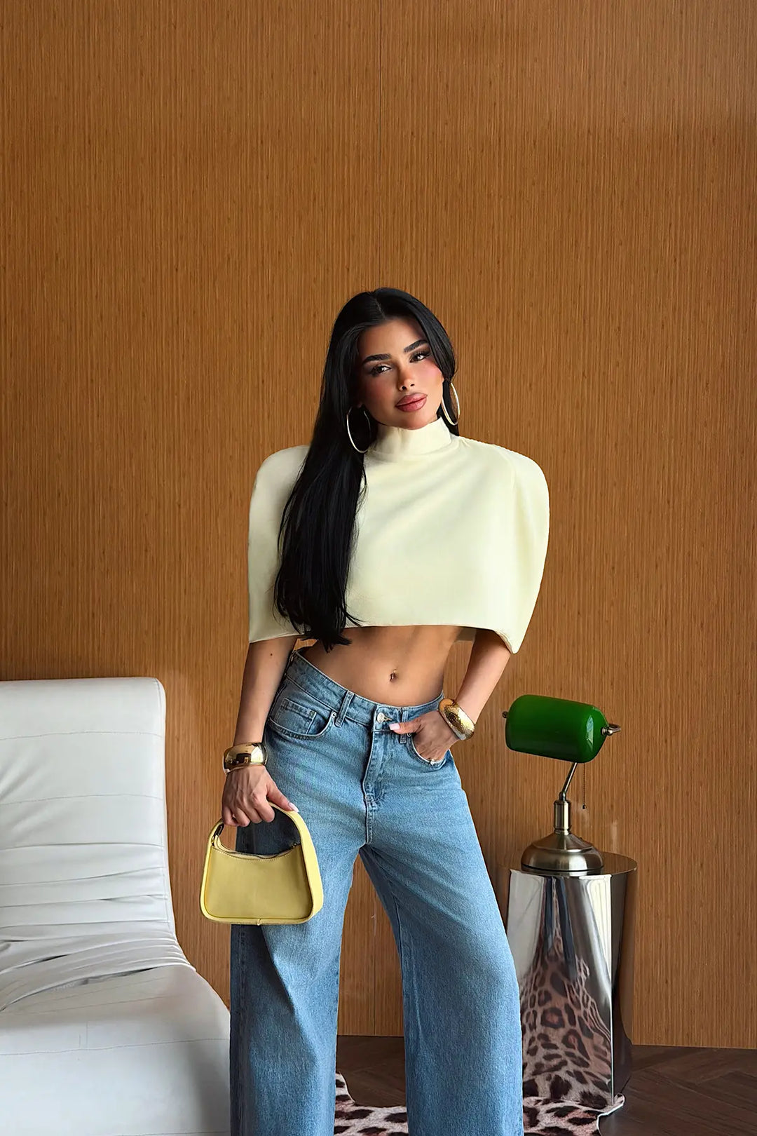 EYY Women Yellow Zipper Detail Crop Top - Coachella