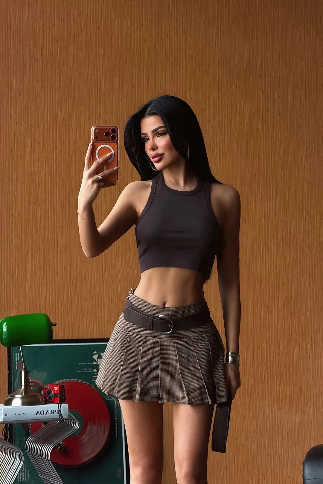 EYY Women Brown Strappy Crop Top - Yajalón