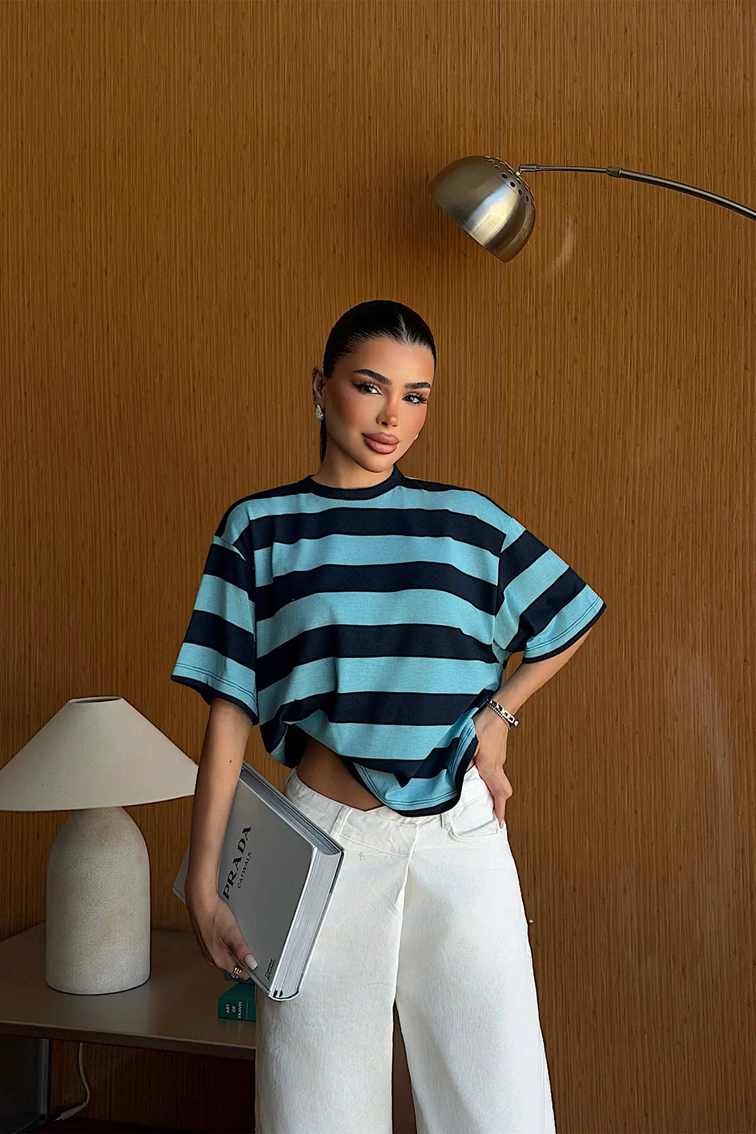 EYY Women Blue Striped T-shirt - Azuqueca de Henares
