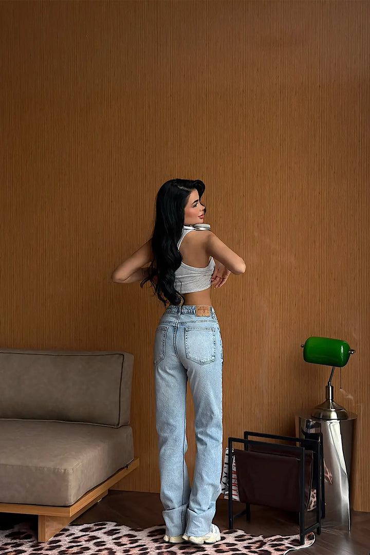 EYY Women Ice Blue High-Waisted Jeans - Greece