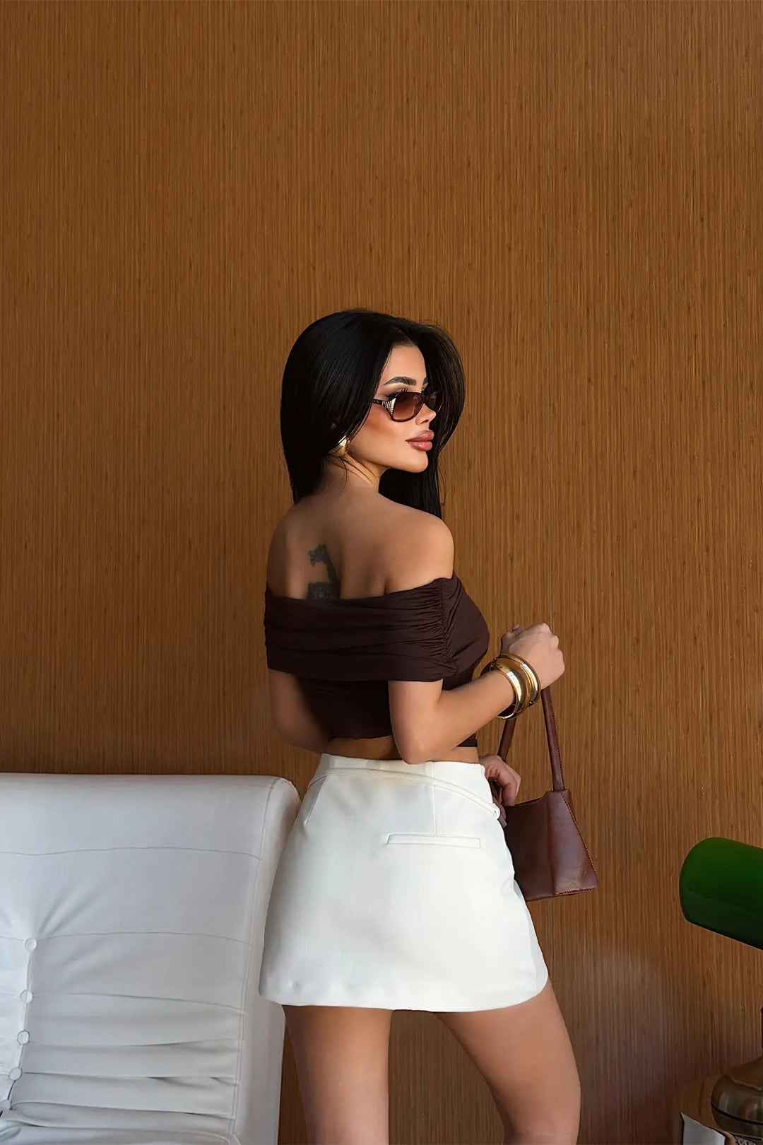EYY Women Brown Basic Crop Top - Clarington
