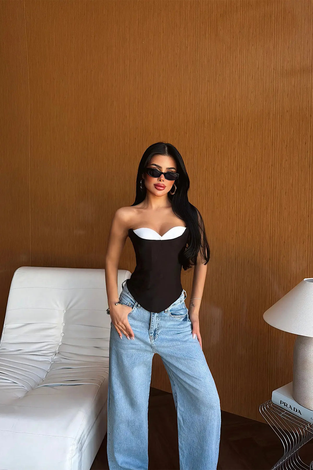 EYY Women Black Strapless Bustier - Wheaton