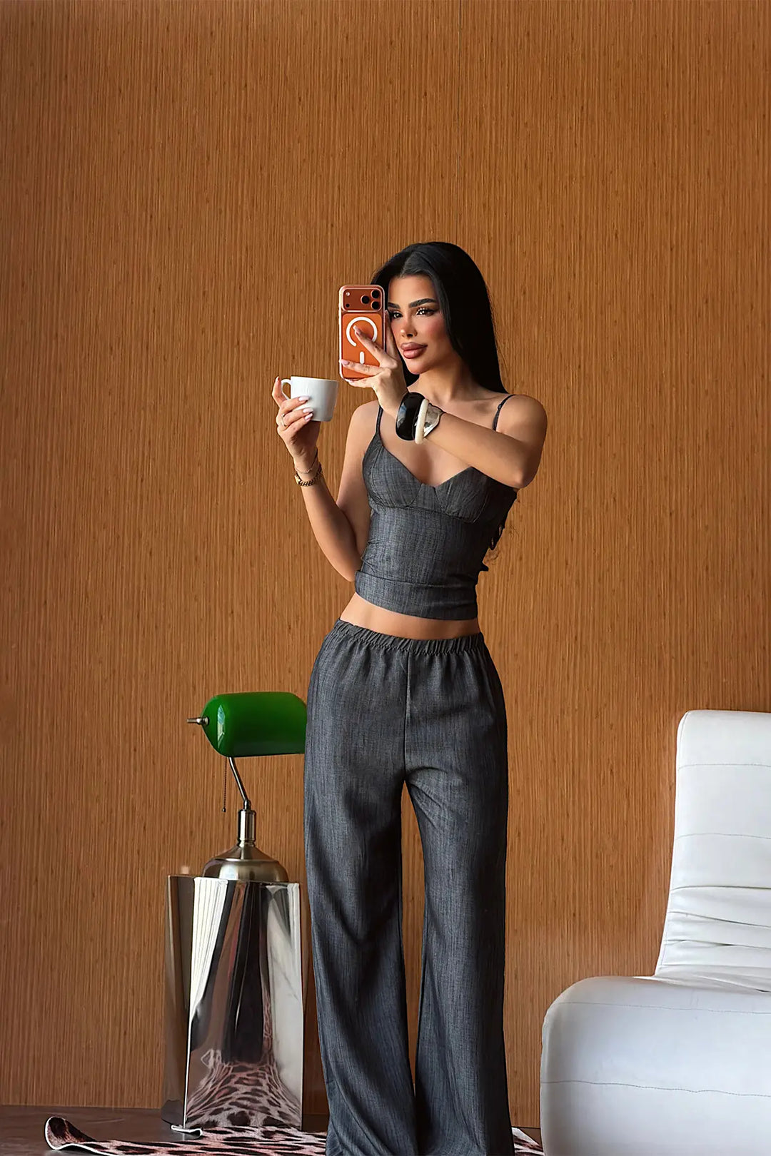 EYY Women Anthracite Strappy Pants Set - Frankston