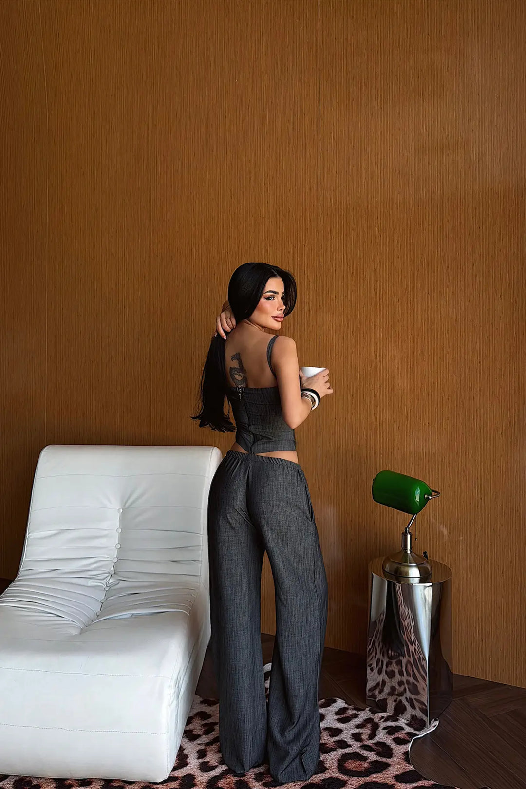 EYY Women Anthracite Strappy Pants Set - Frankston