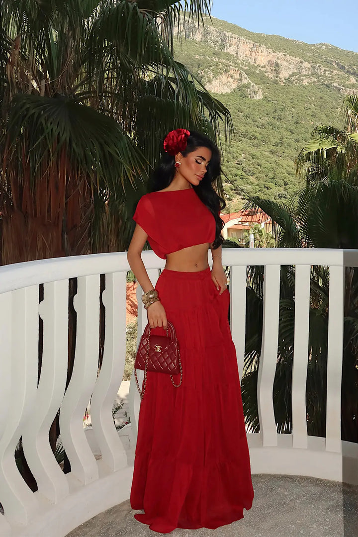 EYY Women Red Skirt Set - Horad Zhodzina