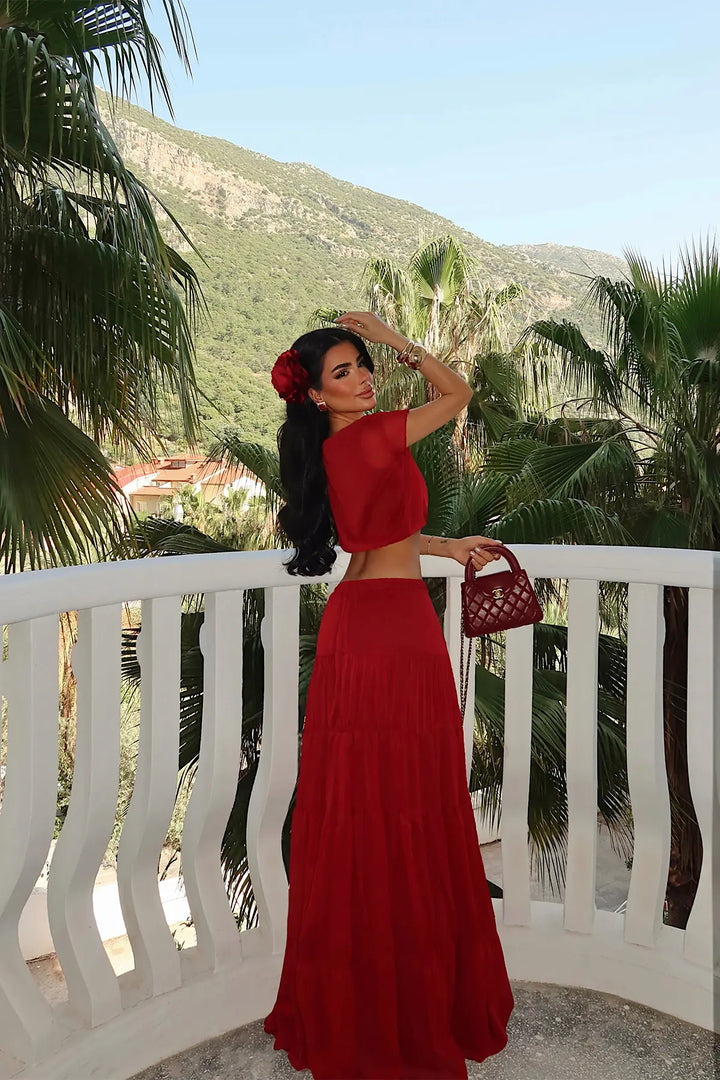 EYY Women Red Skirt Set - Horad Zhodzina