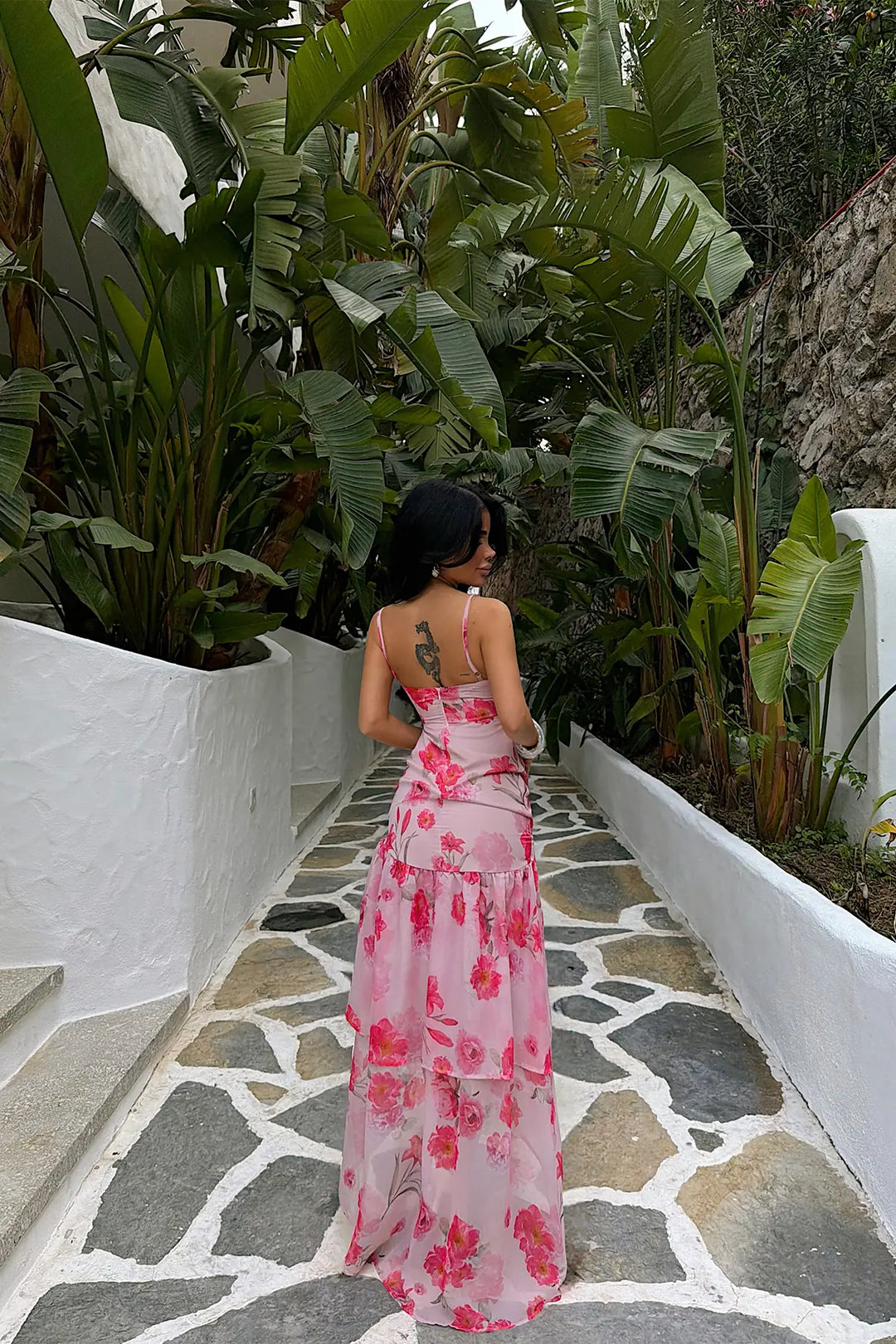 EYY Women Pink Strappy Long Dress - Peterborough
