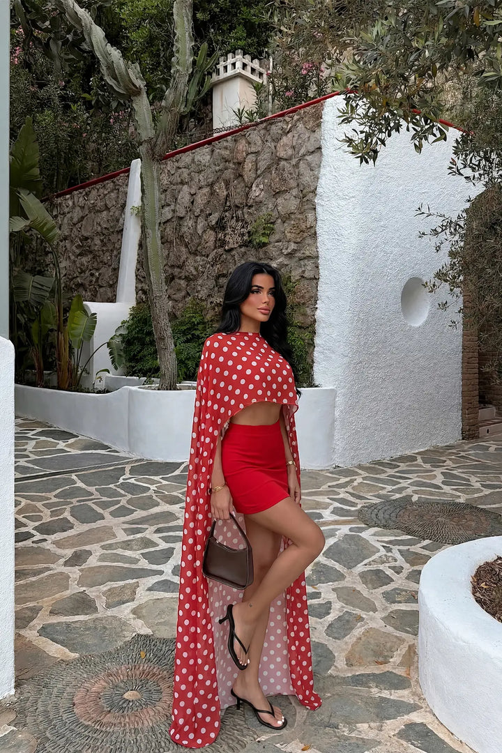 EYY Women Three-Piece Set with Red Skirt - Falkensee