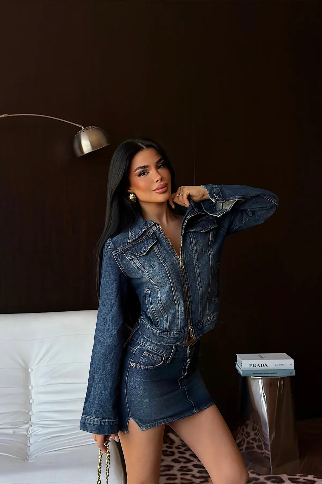 EYY Women Blue Denim Skirt Set - Brantford