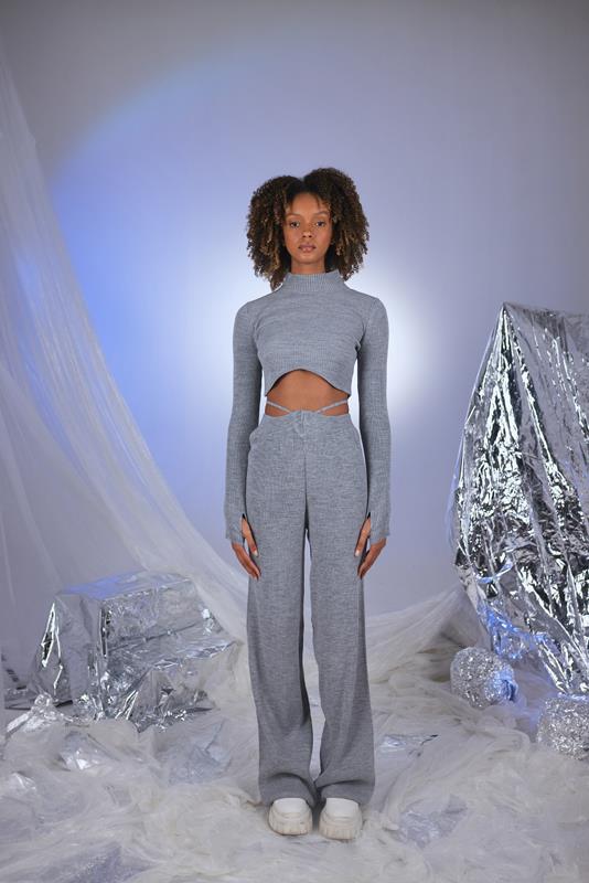 HLLY Women Feels Pants Gray - Umán