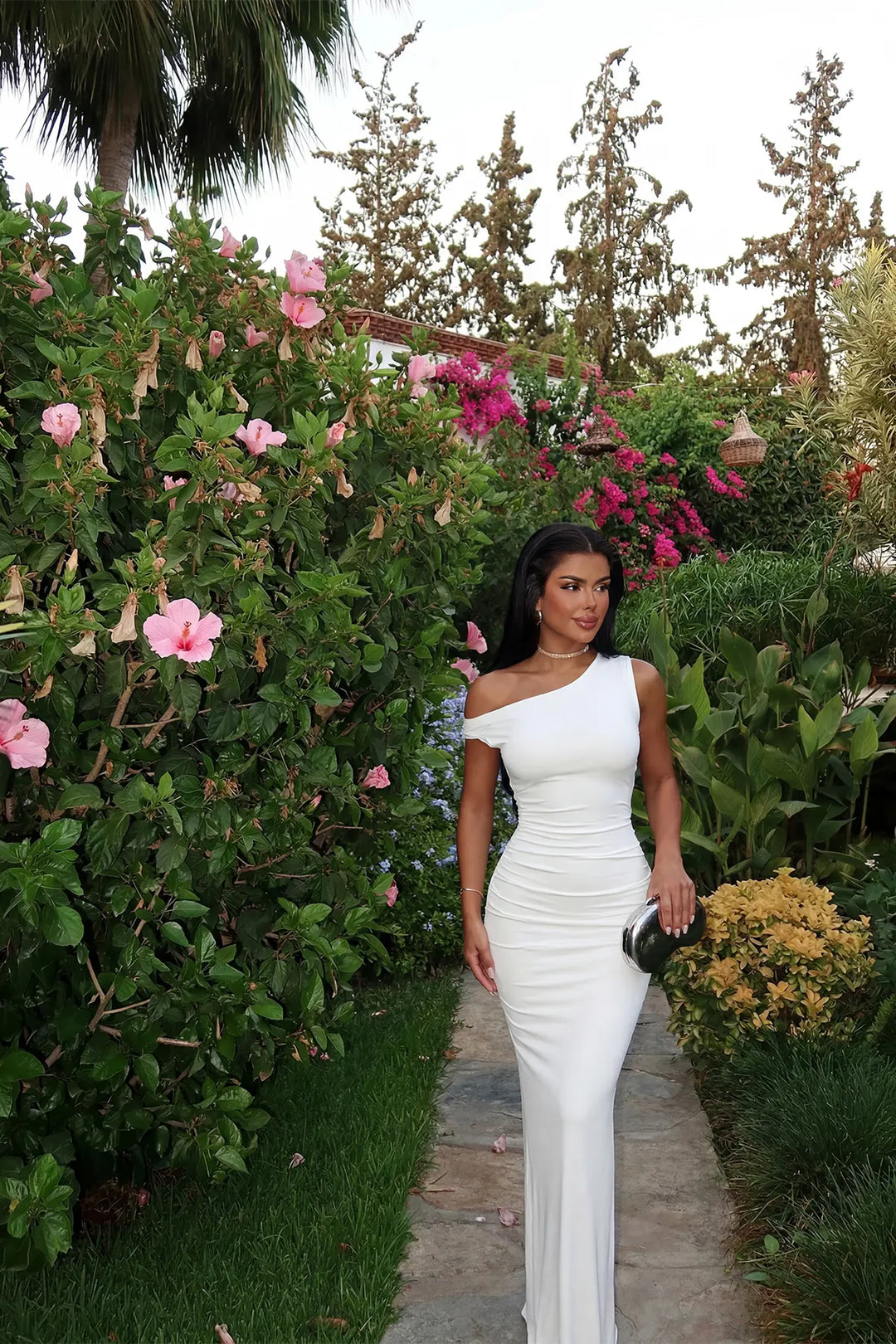 EYY Women White Basic Long Dress - Oldenburg