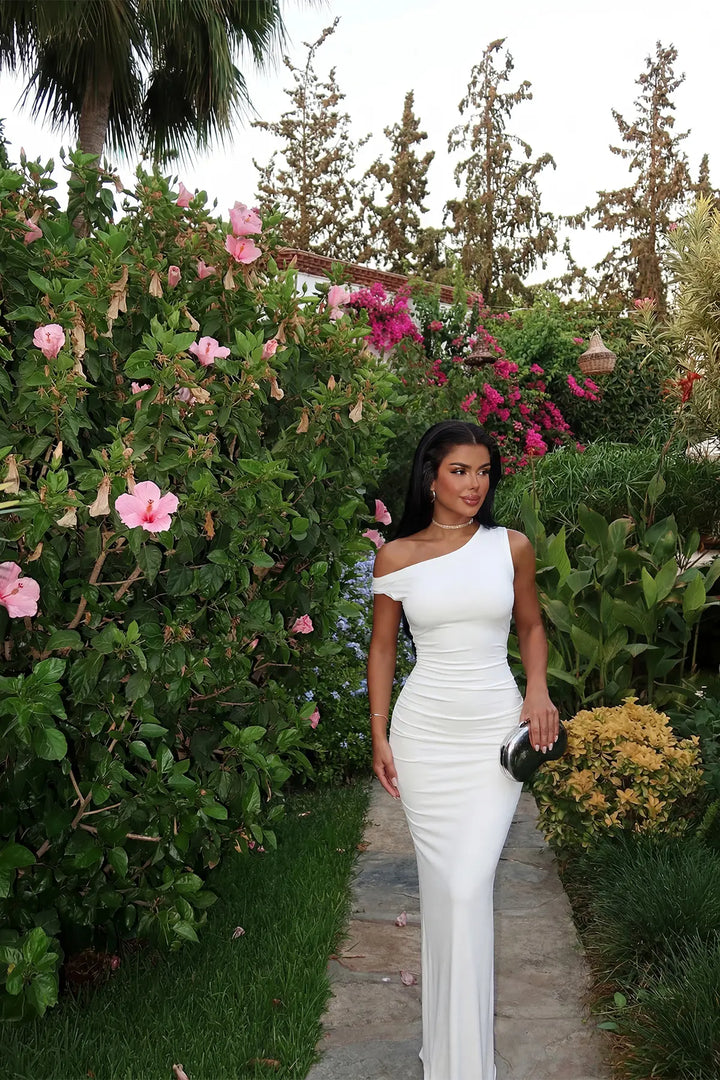 EYY Women White Basic Long Dress - Oldenburg