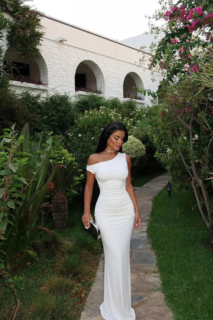 EYY Women White Basic Long Dress - Oldenburg