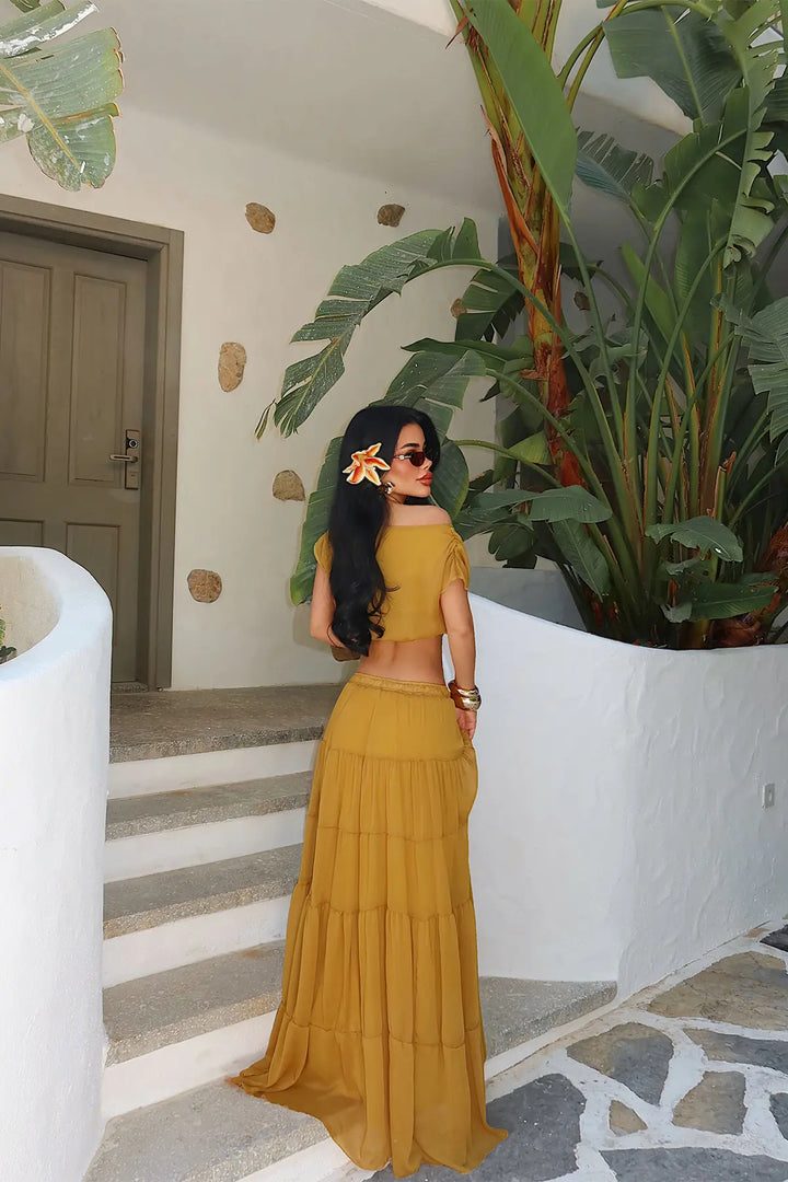 EYY Women Mustard Skirt Set - Santarém