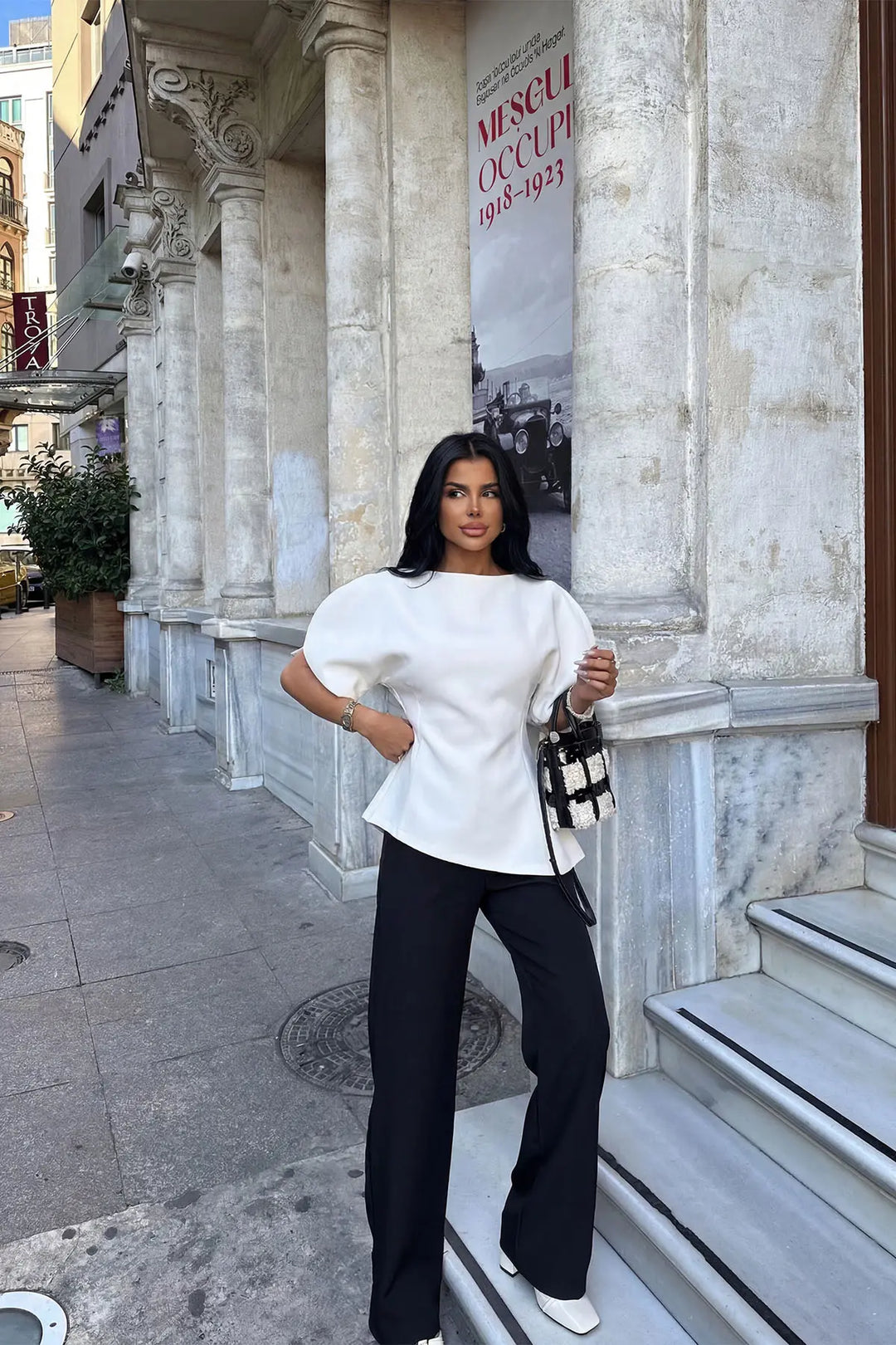 EYY Women White Basic Blouse - Pine Bluff