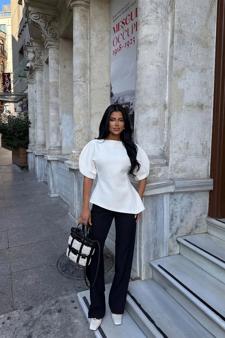 EYY Women White Basic Blouse - Pine Bluff