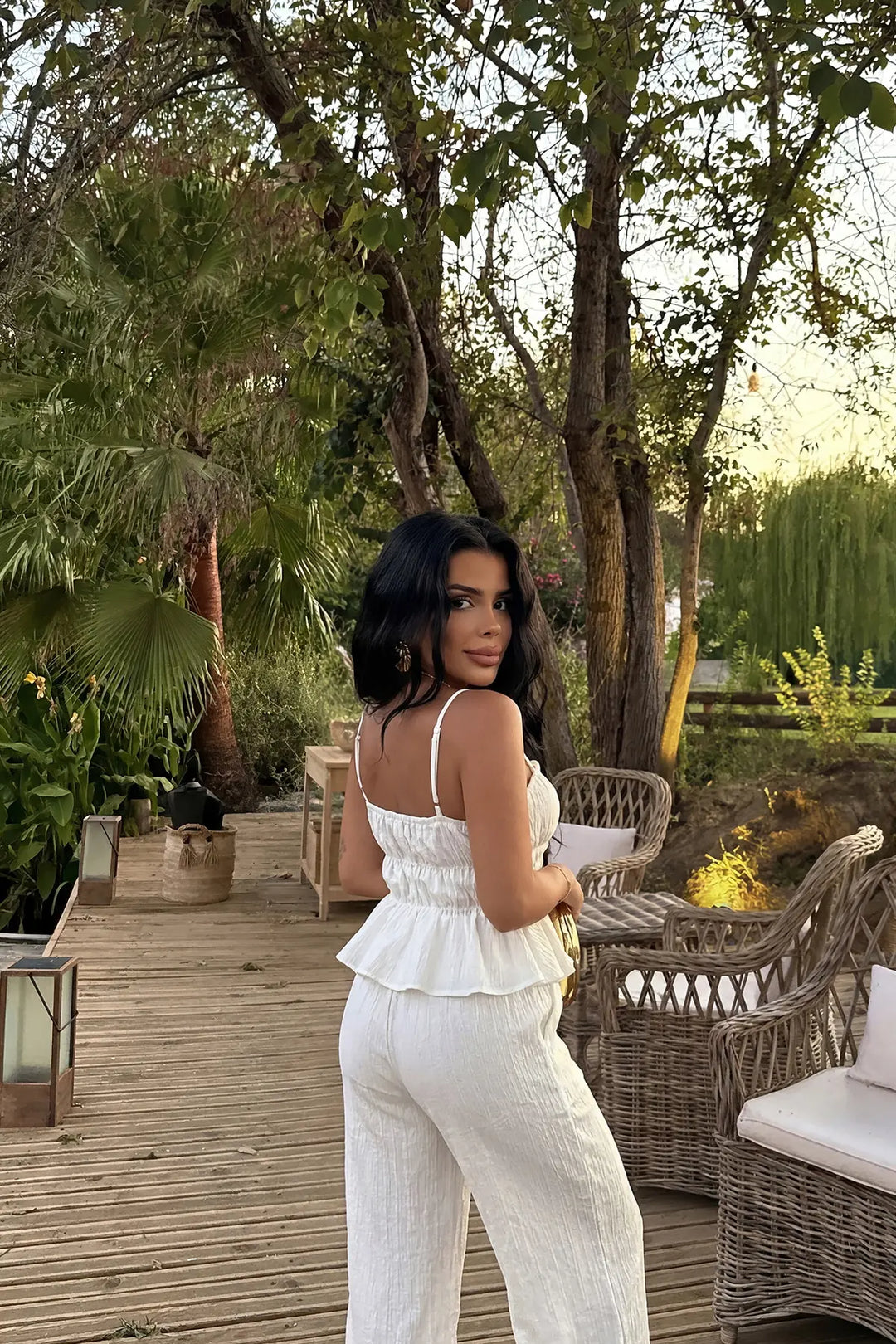EYY Women White Pants Suit - Tivoli