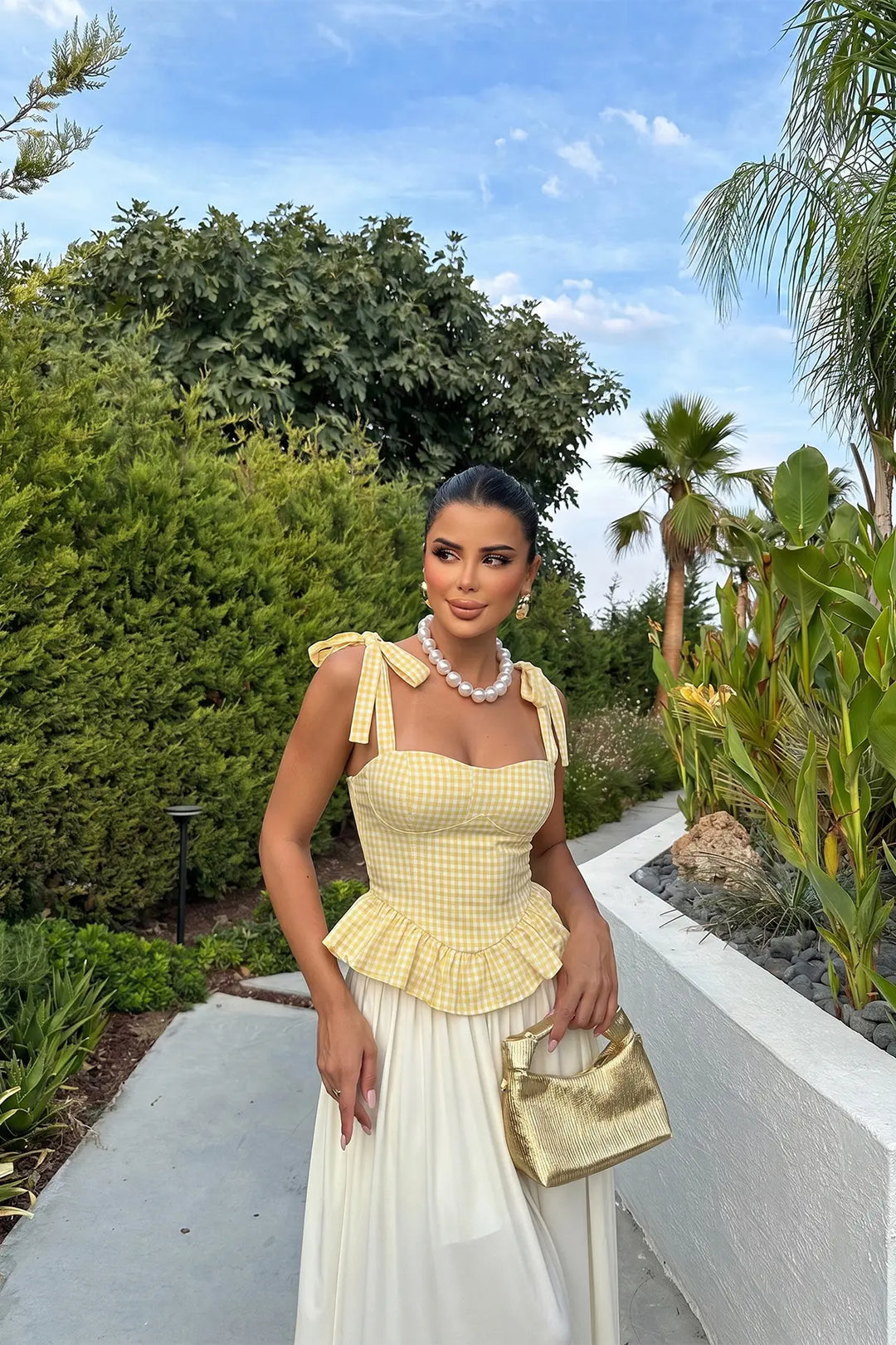 EYY Women Yellow Strappy Crop Top - Bangor