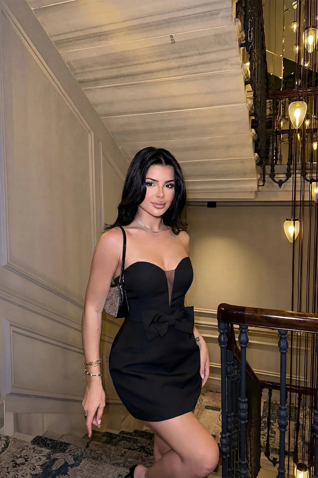 EYY Women Black Luella Mini Evening Dress - Wagga Wagga