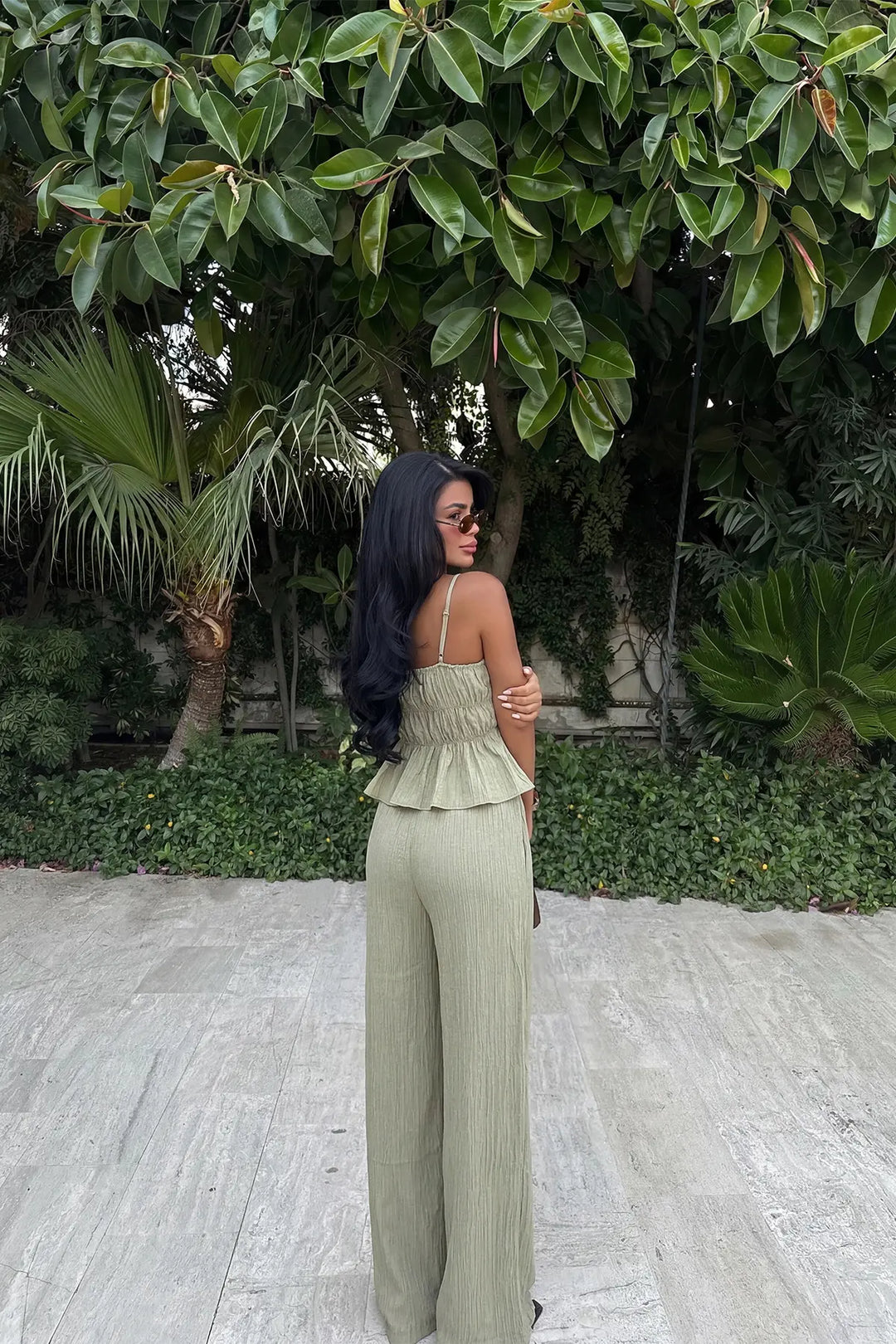 EYY Women Khaki Pants Suit - Ponte de Lima