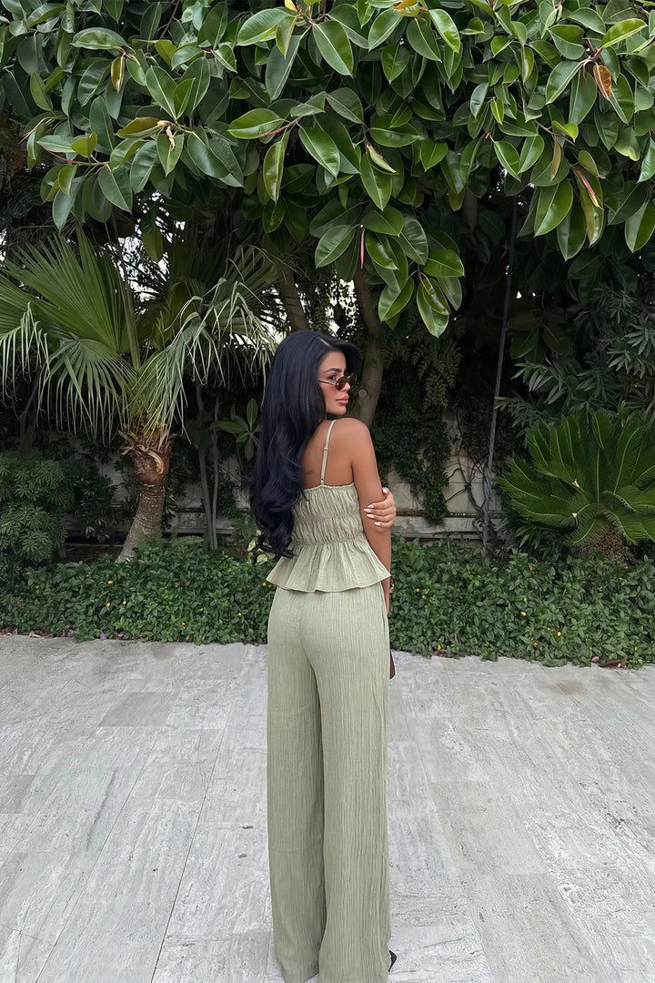 EYY Women Khaki Pants Suit - Ponte de Lima