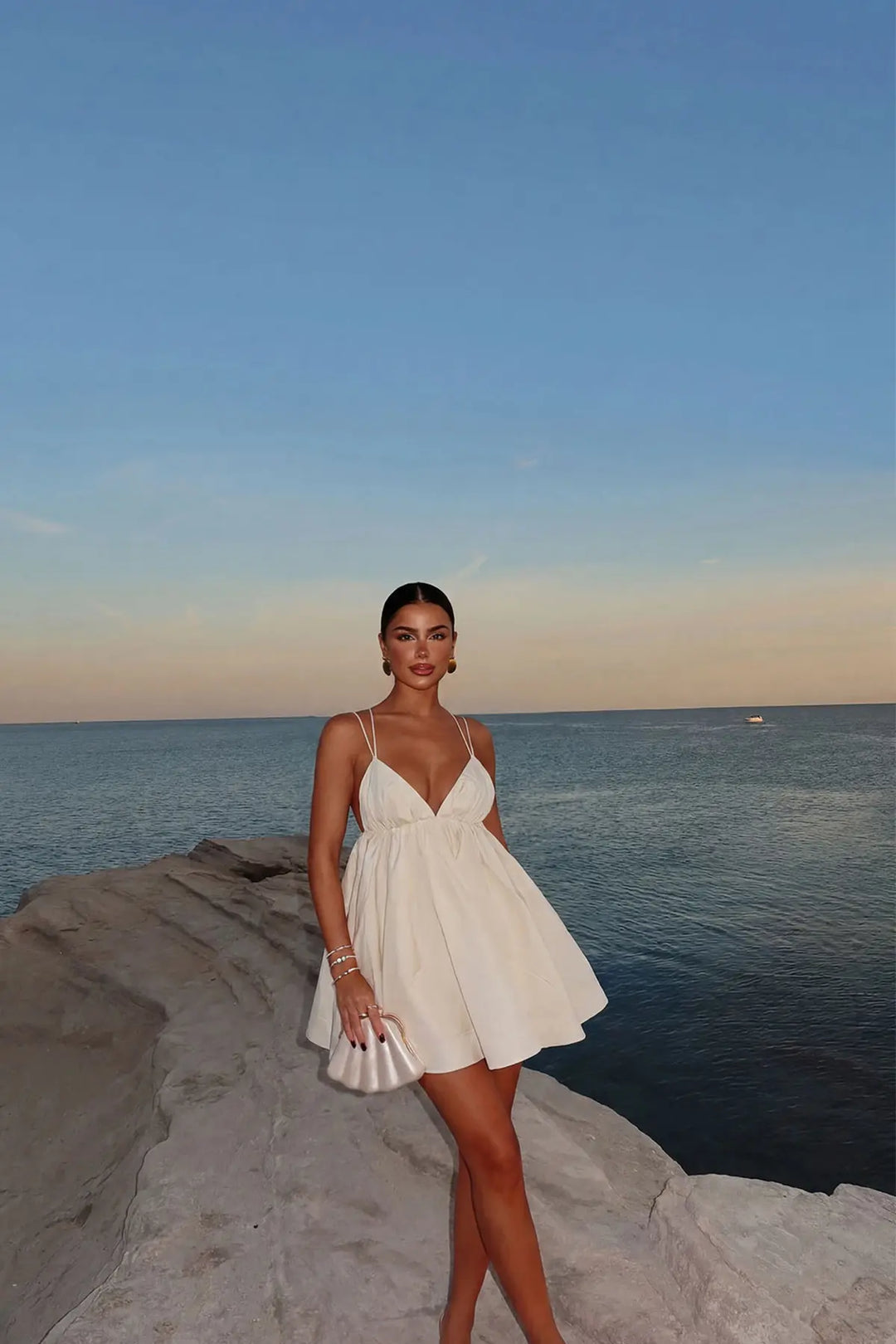 EYY Women White Strapless Mini Dress - Innsbruck
