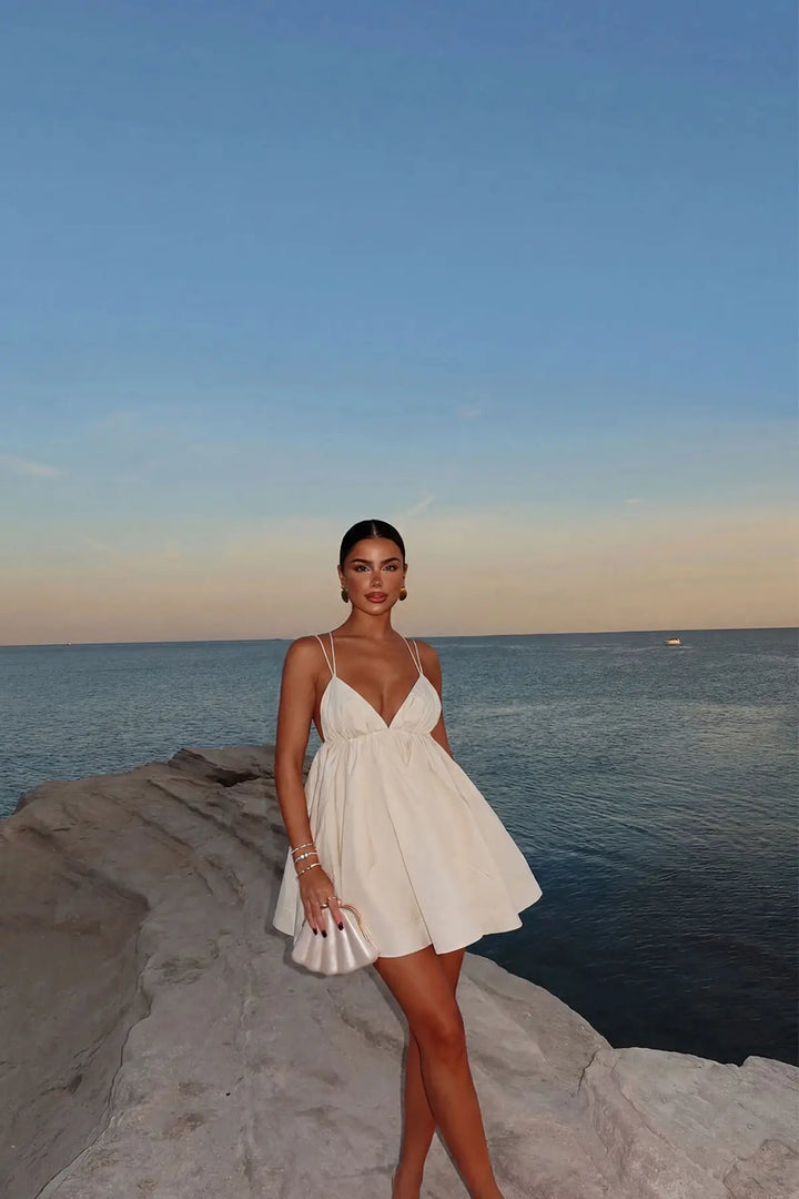 EYY Women White Strapless Mini Dress - Innsbruck