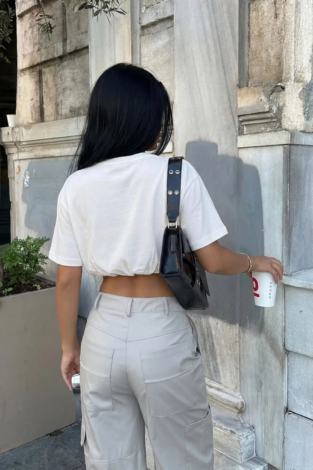 EYY Women White Basic Crop Top - Washington