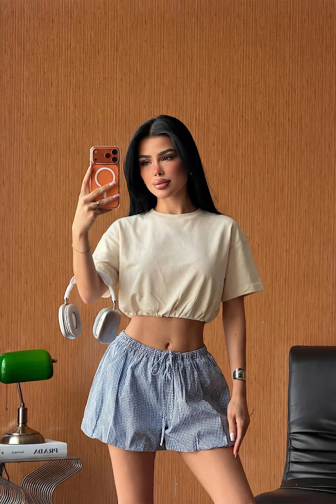 EYY Women Beige Basic Crop Top - Southall
