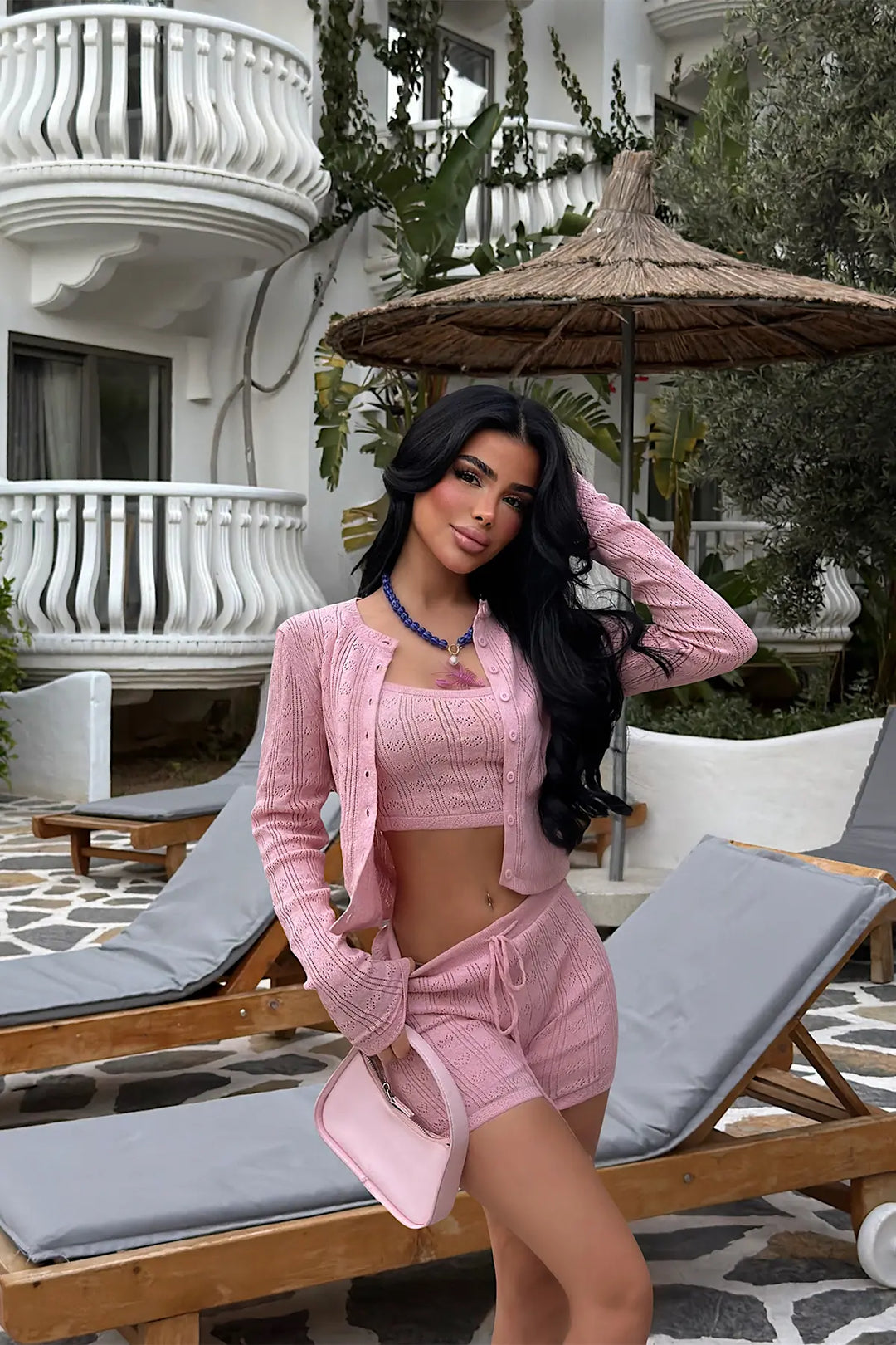 EYY Women Pink Shorts Set - Rye