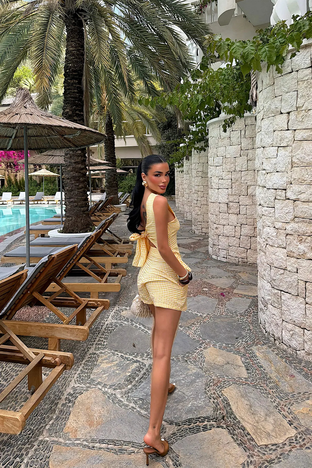EYY Women Yellow Shorts Set - Molina de Segura