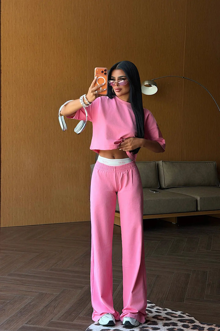 EYY Women Fuchsia Pants Set - Amberg