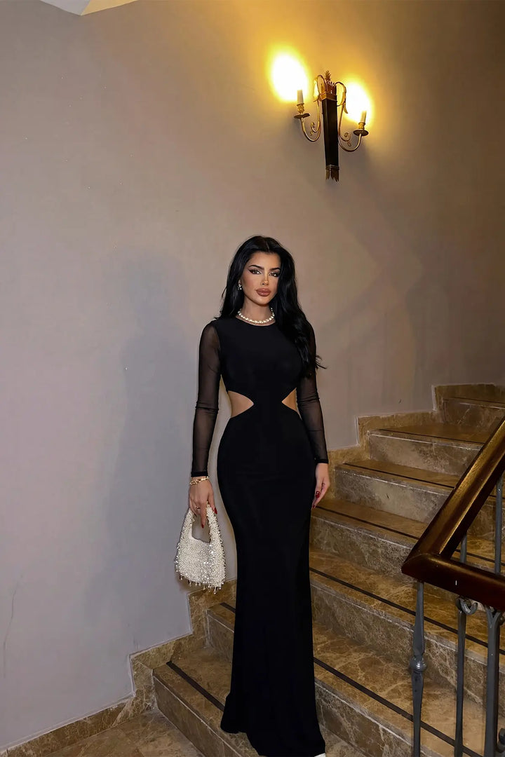 EYY Women Black Basic Long Dress - Pikesville