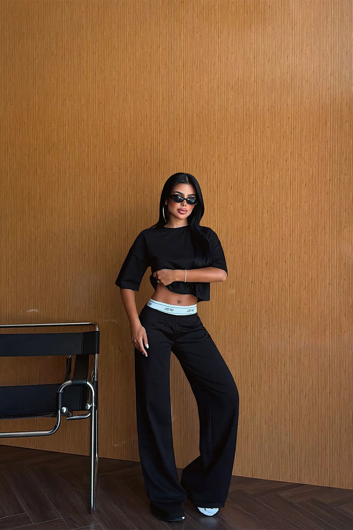 EYY Women Black Pants Set - Lancaster