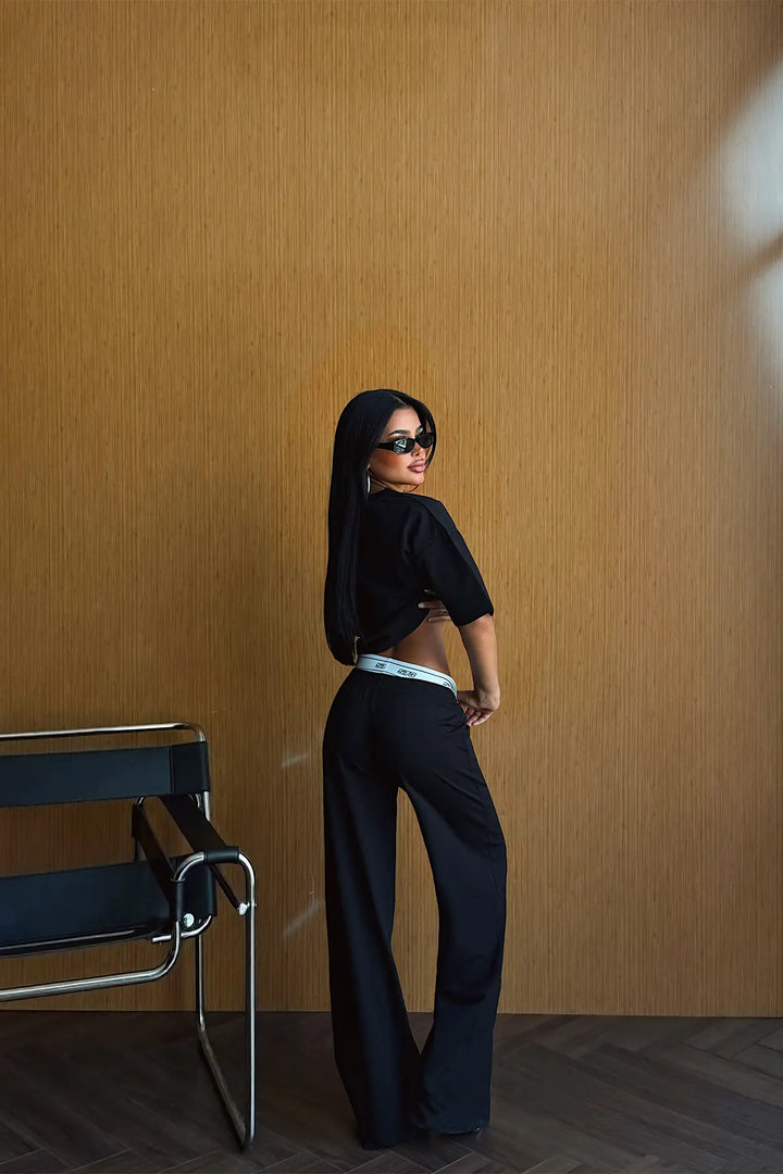 EYY Women Black Pants Set - Lancaster