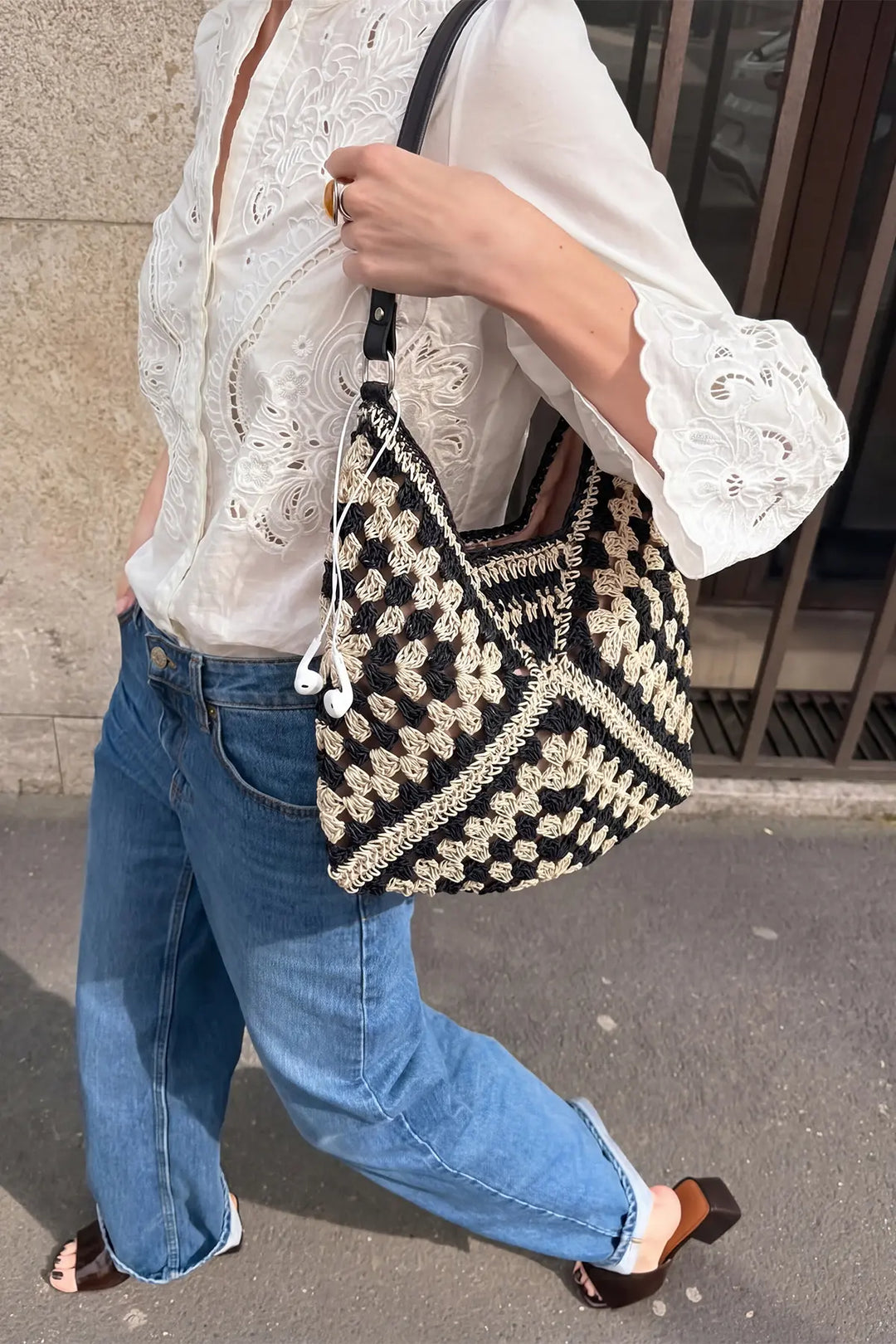 EYY Women Cream Ethnic Pattern Bag - Parkland