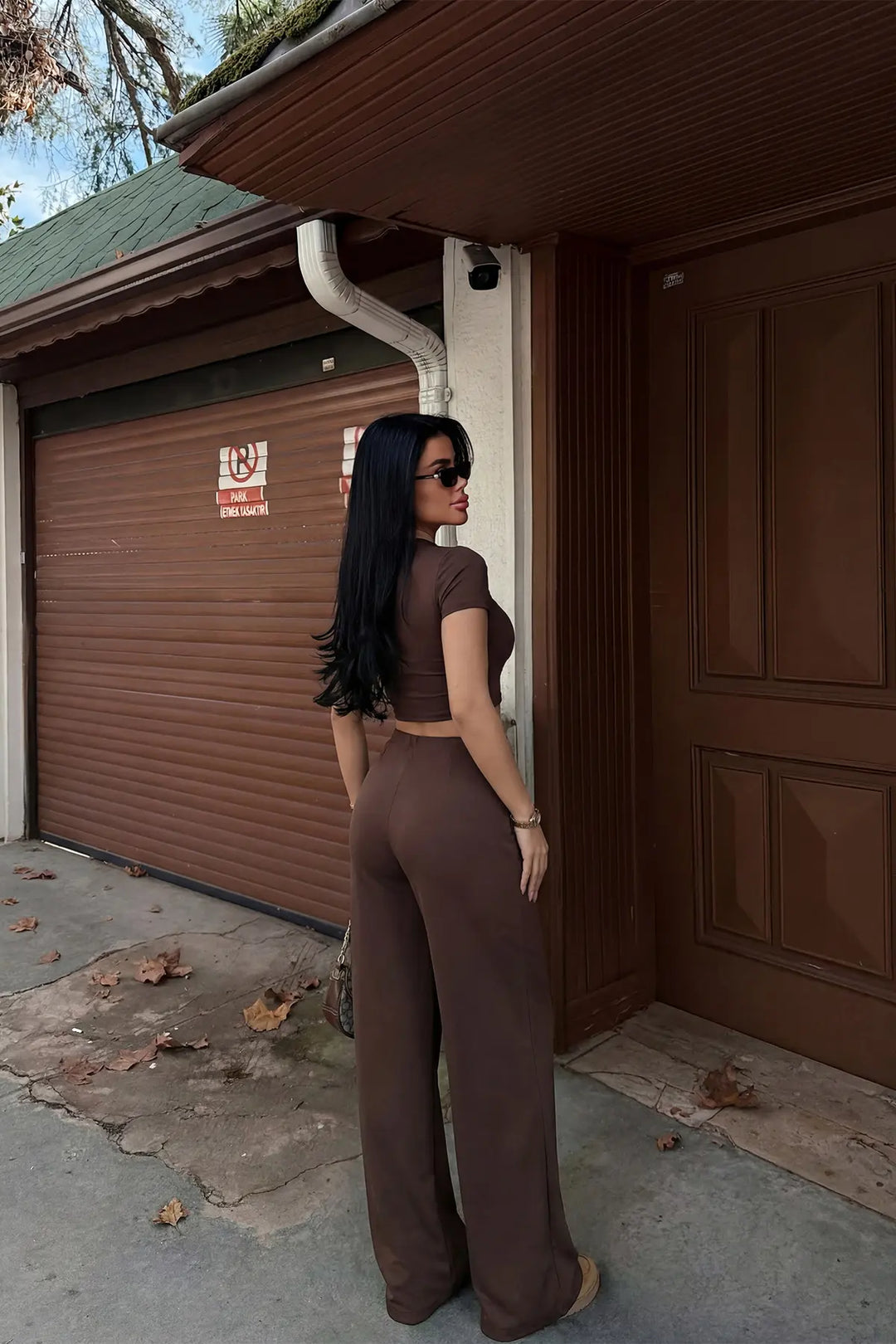 EYY Women Dark Brown Pants Set - Waiblingen