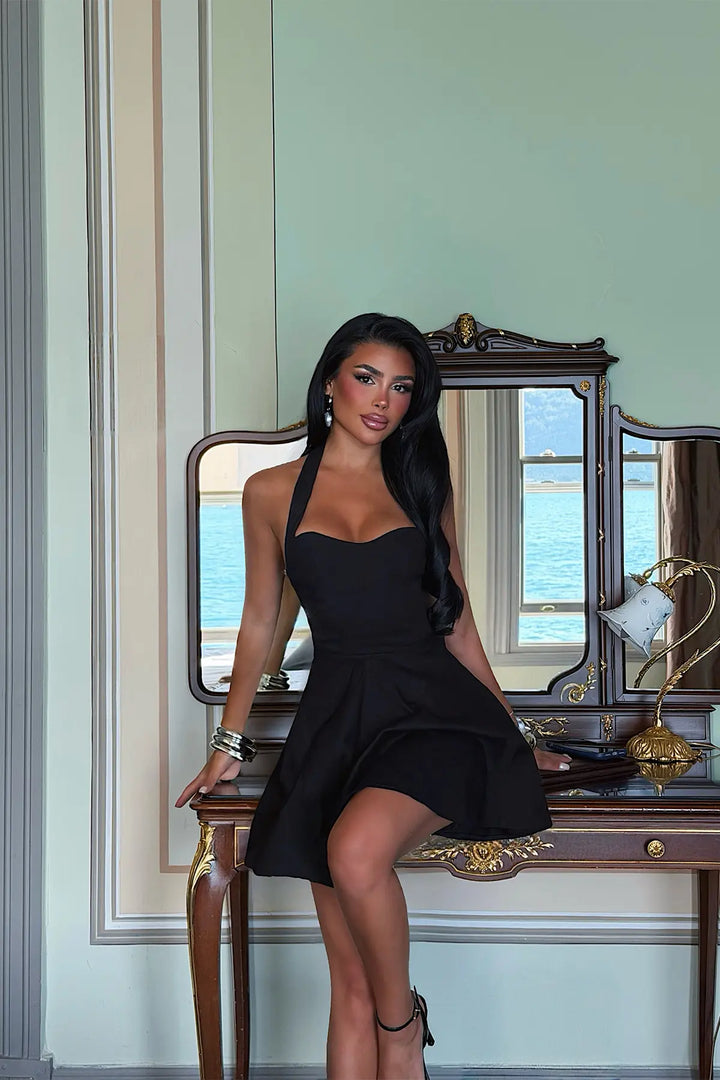 EYY Women Black Back Detail Strappy Dress - Brunswick