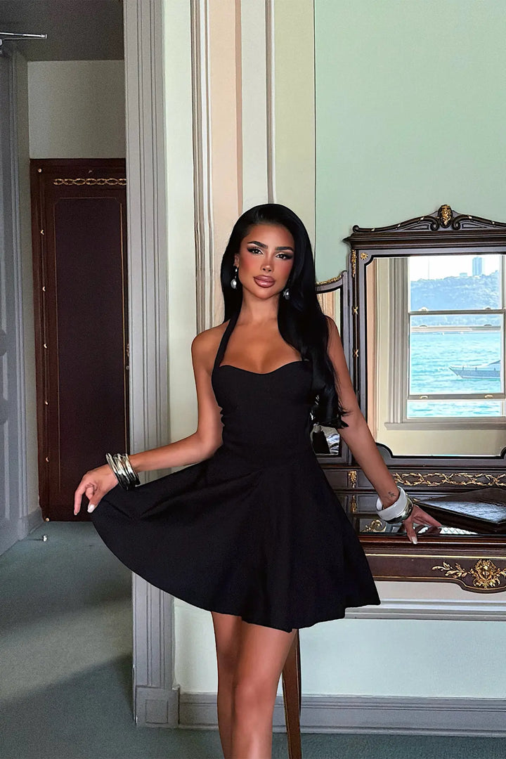 EYY Women Black Back Detail Strappy Dress - Brunswick